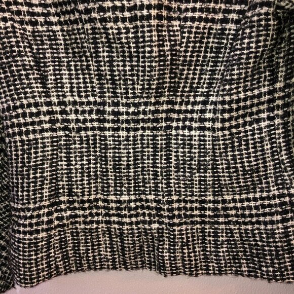 Talbots Collection Size 2 Black White Plaid Tweed Alpaca Blend Blazer Jacket - Picture 7 of 10